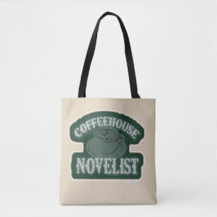 Coffeehouse Novelist Writers Illustrated Slogan Tygkasse