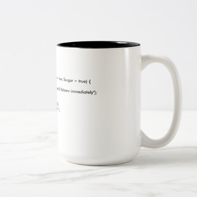 CoffeeMug PHP klassificerar Två-Tonad Mugg (Höger)