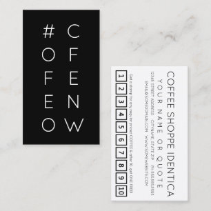 #COFFEENOW-slagit hashtagglojalitetskort Lojalitetskort