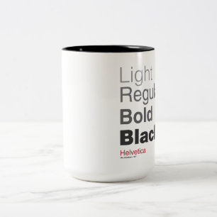 coffeeprogressionhelvetica Två-Tonad mugg