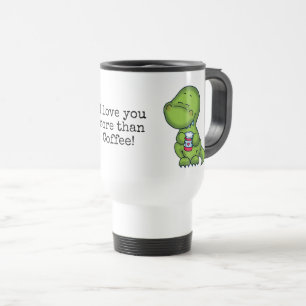 Coffeesaurus - jag älskar dig mer, än kaffe rese resemugg