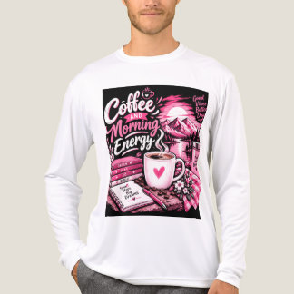 Coffeeshirt med morgonenergi och estetisk design t shirt