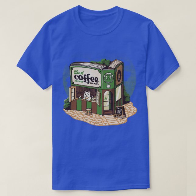 Coffeeshop Cats Bookstore av Tobe Fonseca T Shirt (Design framsida)