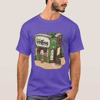 Coffeeshop Cats Bookstore av Tobe Fonseca T Shirt