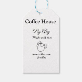 Coffehouse skapat med kärlek lägga till text webbp presentetikett