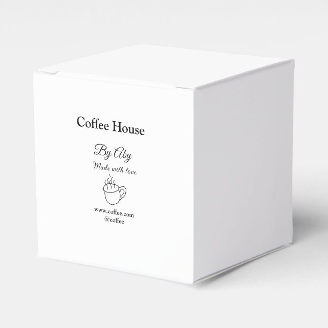 Coffehouse tillverkat med kärlek lägg till text we presentaskar (Framsidan Sidan)