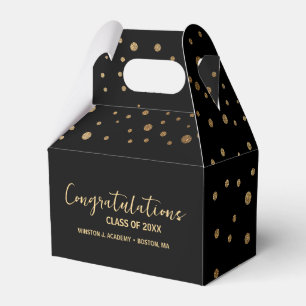 Coffetti Black guld Grattis Class Student Presentaskar