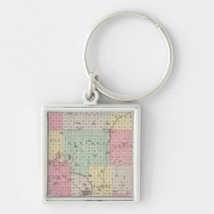 Coffey County, Kansas Fyrkantig Silverfärgad Nyckelring