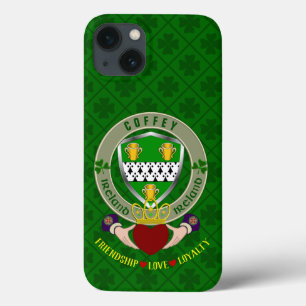 Coffey Irish Shield & Claddagh Personlig