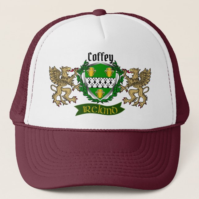 Coffey/O'Coffey Irish Shield w/Griffins Keps (Framsida)