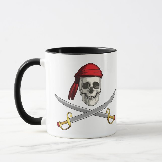 Cofffee Mugg-Pirat Skull Mugg (Vänster)