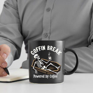 Coffin Break Skeleton Coffee Mugg