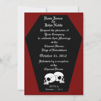 Coffin Ebony II (Red) Bröllopsinbjudan Inbjudningar