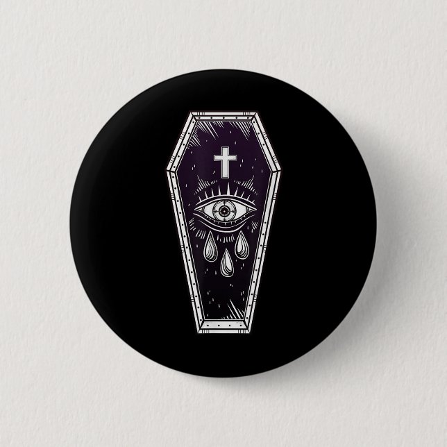 Coffin Flash Tattoo - Pop Art Spooky Tee - Stanna  Knapp (Framsida)
