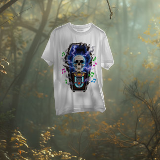 Coffin Jukebox Skull - Electric AEfterlife Tee