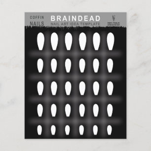 Coffin Nail Art Template Braindead Flygblad
