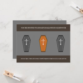 Coffin Sleepover Party-inbjudan Inbjudningar
