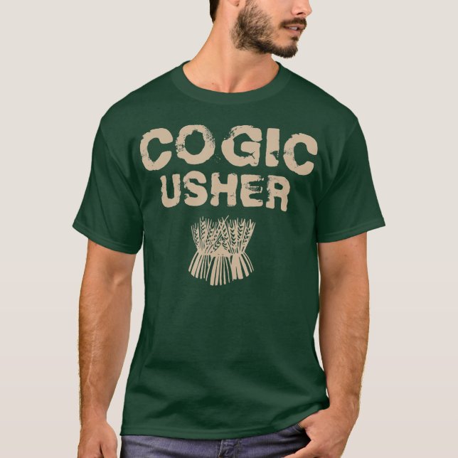 COGIC Denomination Church Usher Christian Faith T Shirt (Framsida)