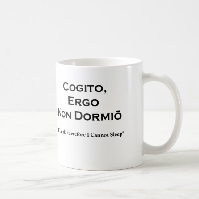 Cogito Ergo Sum and the inevitable corollary Kaffemugg (Höger)