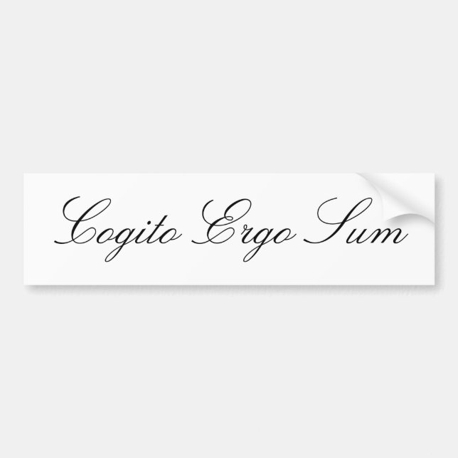 Cogito Ergo Sum Bildekal (Framsidan)