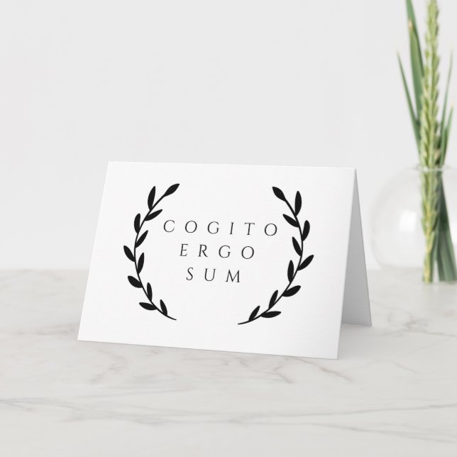 Cogito Ergo Sum I Tänka Därför är jag Kort (Framsida)