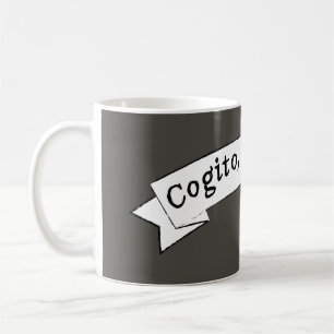 Cogito, ergo sum - Jag tänker, alltså existerar ja Kaffemugg