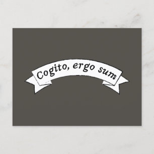 Cogito, ergo sum - Jag tänker, alltså existerar ja Vykort