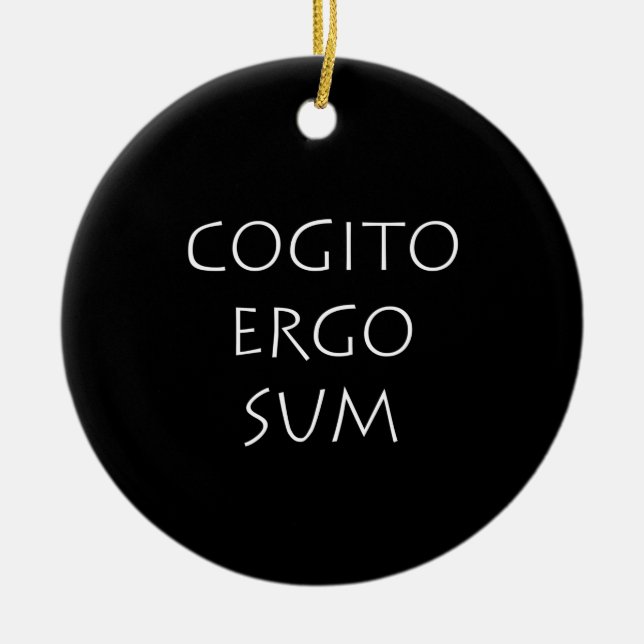 Cogito ergo sum julgransprydnad keramik (Framsidan)