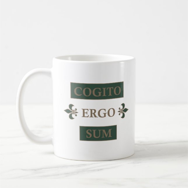 Cogito ergo sum kaffemugg (Vänster)
