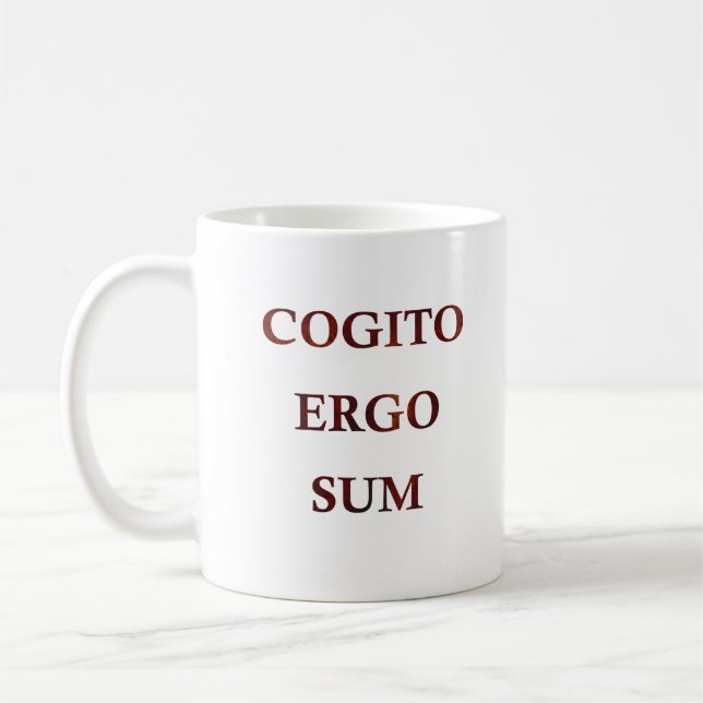 Cogito ergo sum kaffemugg (Vänster)
