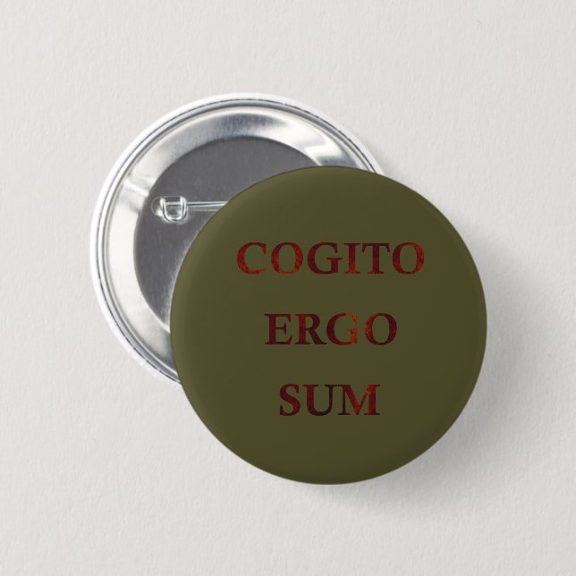 Cogito ergo sum knapp (Framsida & baksida)