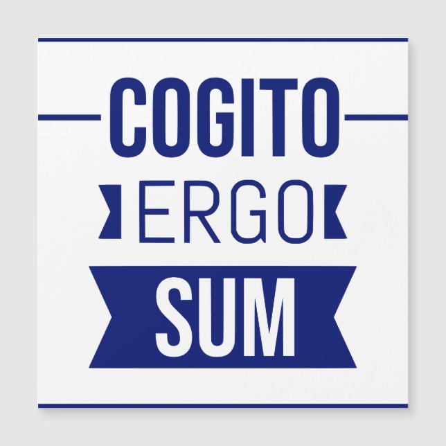 Cogito ergo sum - latinsk fras (Framsida)