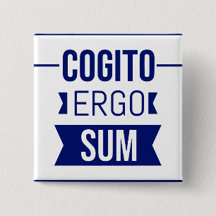 Cogito ergo sum - Latinsk fras Knapp