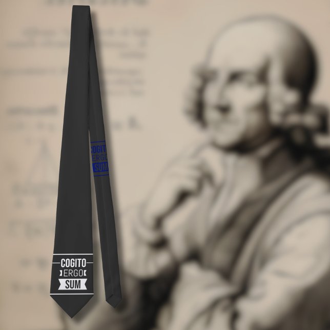 Cogito ergo sum - latinsk fras - svart slips (Skapare uppladdad)