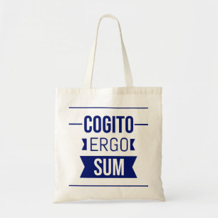 Cogito ergo sum - latinsk fras tygkasse