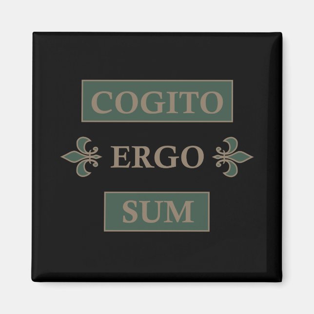 Cogito ergo sum magnet (Framsidan)