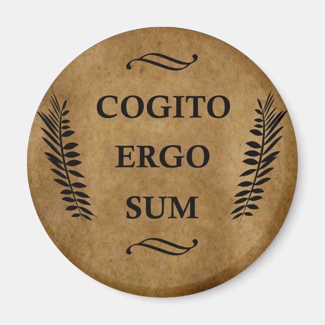 Cogito ergo sum magnet (Framsidan)