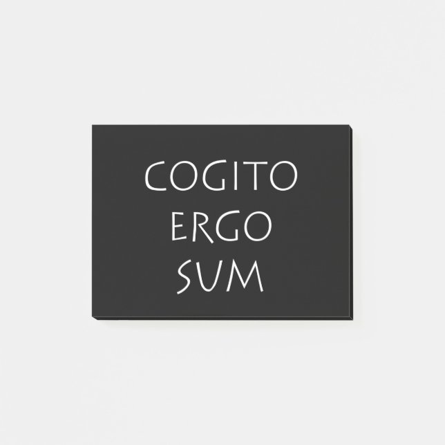 Cogito ergo sum post-it block (Framsida)