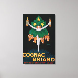 Cognac Briand befordrings- affisch Canvastryck