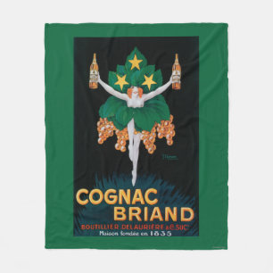 Cognac Briand befordrings- affisch Fleecefilt