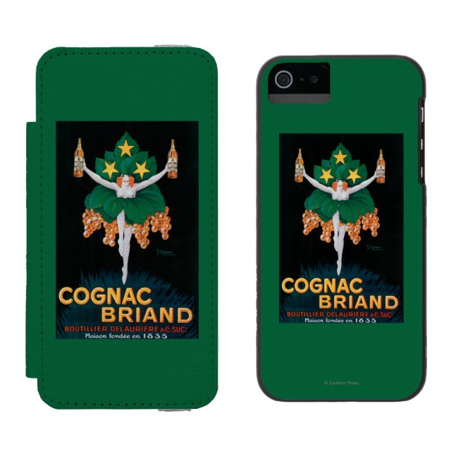 Cognac Briand befordrings- affisch Incipio iPhone Wallet Skal (Sida vid Sida)