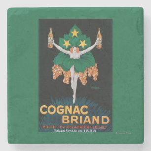 Cognac Briand befordrings- affisch Underlägg Sten