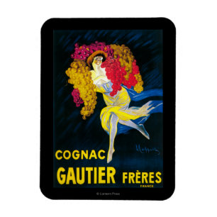 Cognac Gautier befordrings- PosterFrance Magnet