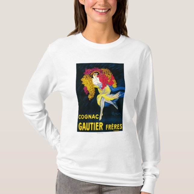 Cognac Gautier befordrings- PosterFrance Tee Shirt (Framsida)