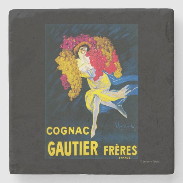 Cognac Gautier befordrings- PosterFrance Underlägg Sten (Framsidan)