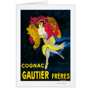 Cognac Gautier Promotional PosterFrankrike Hälsningskort