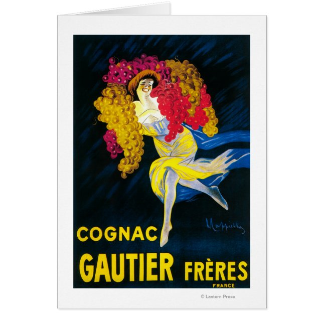 Cognac Gautier Promotional PosterFrankrike Hälsningskort (Framsidan)