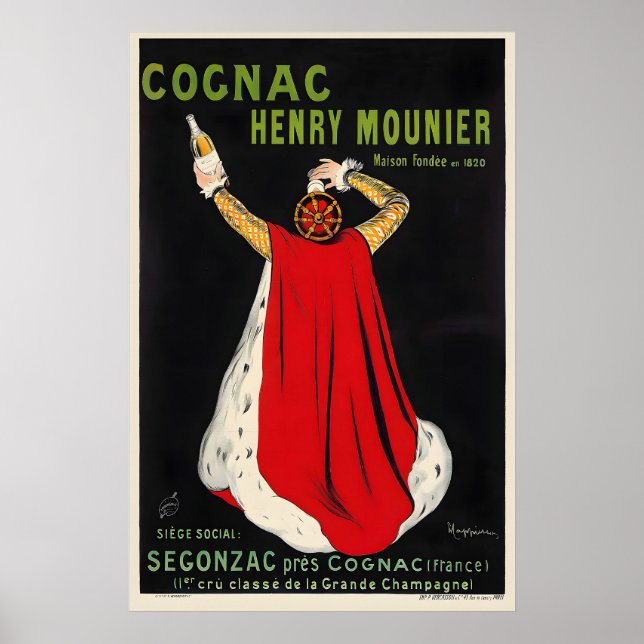 Cognac Henry Mounier Leonetto Cappiello Mat och Poster (Framsidan)