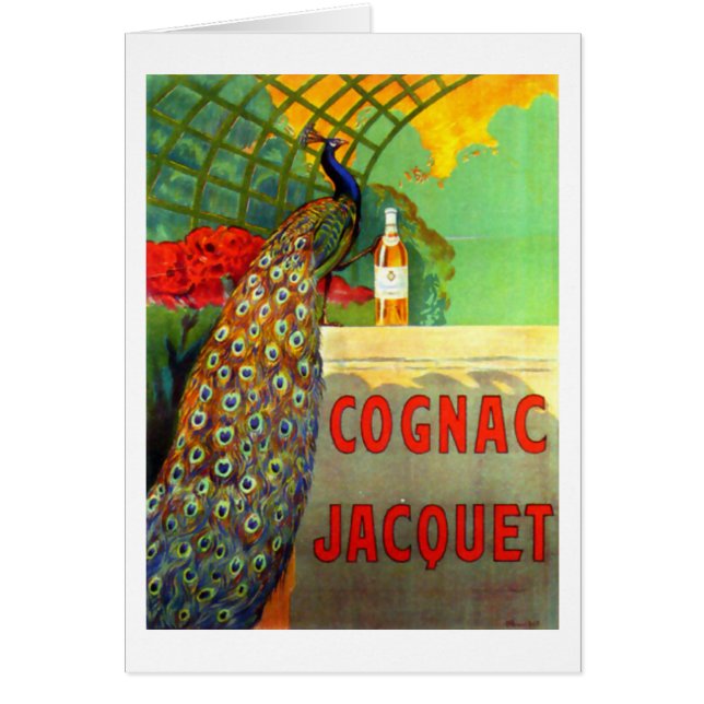 Cognac Jacquet Vintage Advertising Poster Hälsningskort (Framsidan)