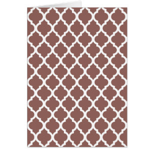 Cognac Leather Brown Moroccan Tile Trellis OBS Kort